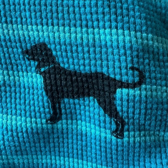 The Black Dog thermal striped hoodie pull over medium - Picture 2 of 8